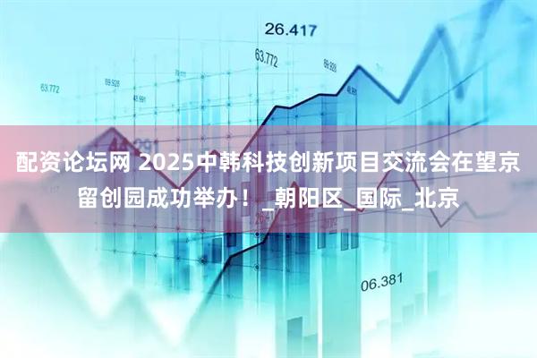 配资论坛网 2025中韩科技创新项目交流会在望京留创园成功举办！_朝阳区_国际_北京